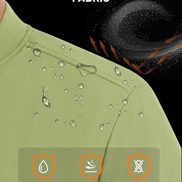 Men's Lightweight Bomber Jacket Windbreaker Casual Fall Spring Outdoor Coat (2XL - Picture 3 of 5